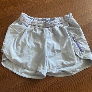 Light purple size 8 lululemon tracker shorts!